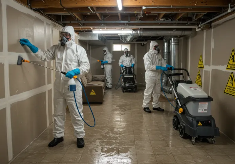 Basement Moisture Removal and Structural Drying process in Luzerne, PA